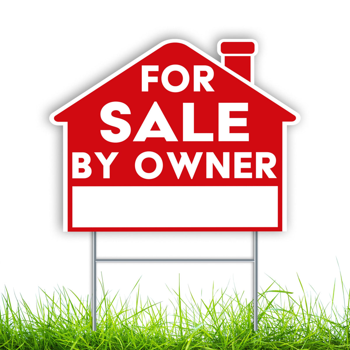 Dimarongton FSBO sign front view with high-contrast text for curbside readability.