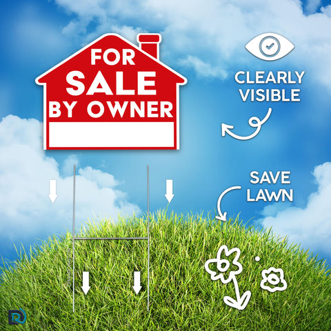 Dimarongton FSBO sign weatherproof corrugated plastic in outdoor use.
