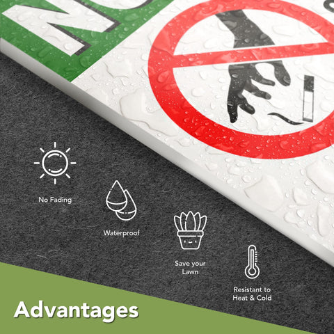 DIMARONGTON H-stakes hold signs securely in soil for stable outdoor display.