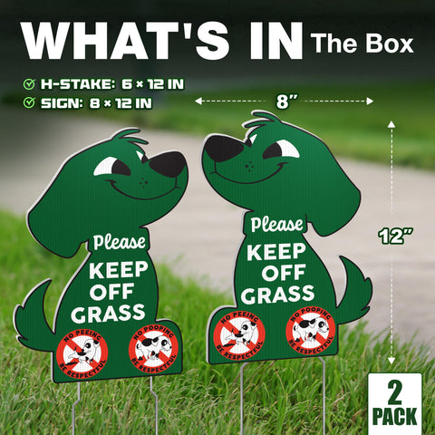 DIMARONGTON keep-off-grass sign dog silhouette back view
