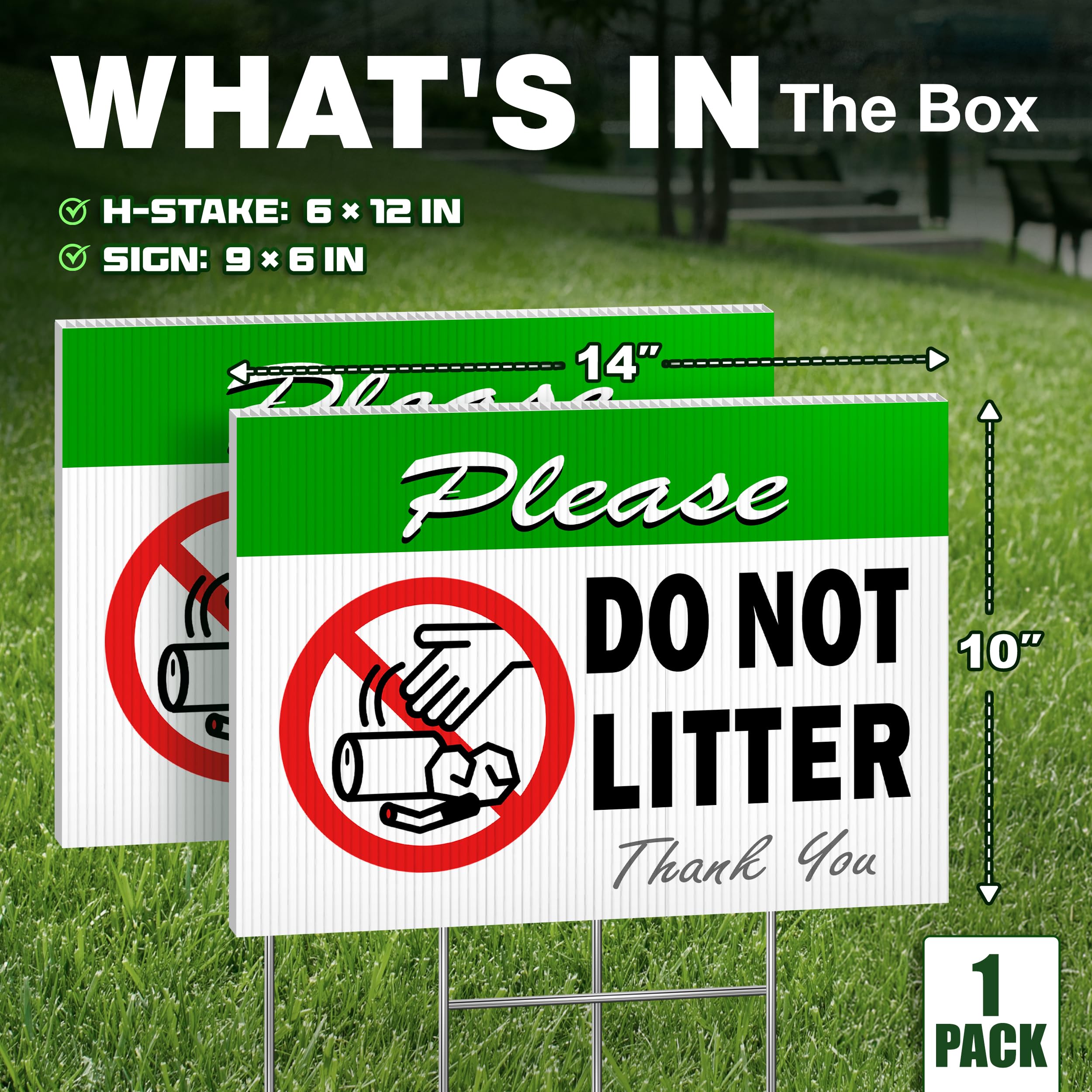 DIMARONGTON no dumping sign weatherproof coroplast designed for yards.