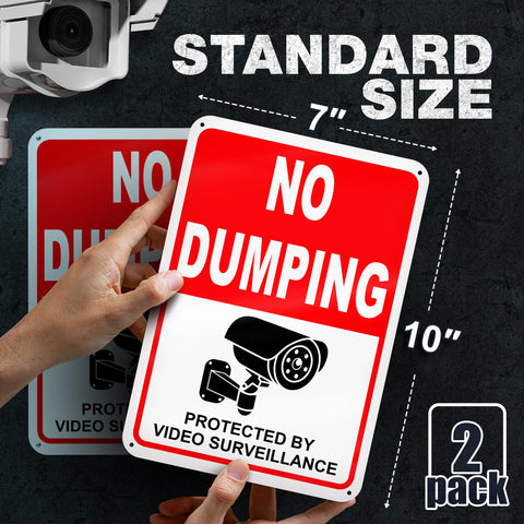 Dimarongton reflective no-dumping sign improves nighttime visibility.
