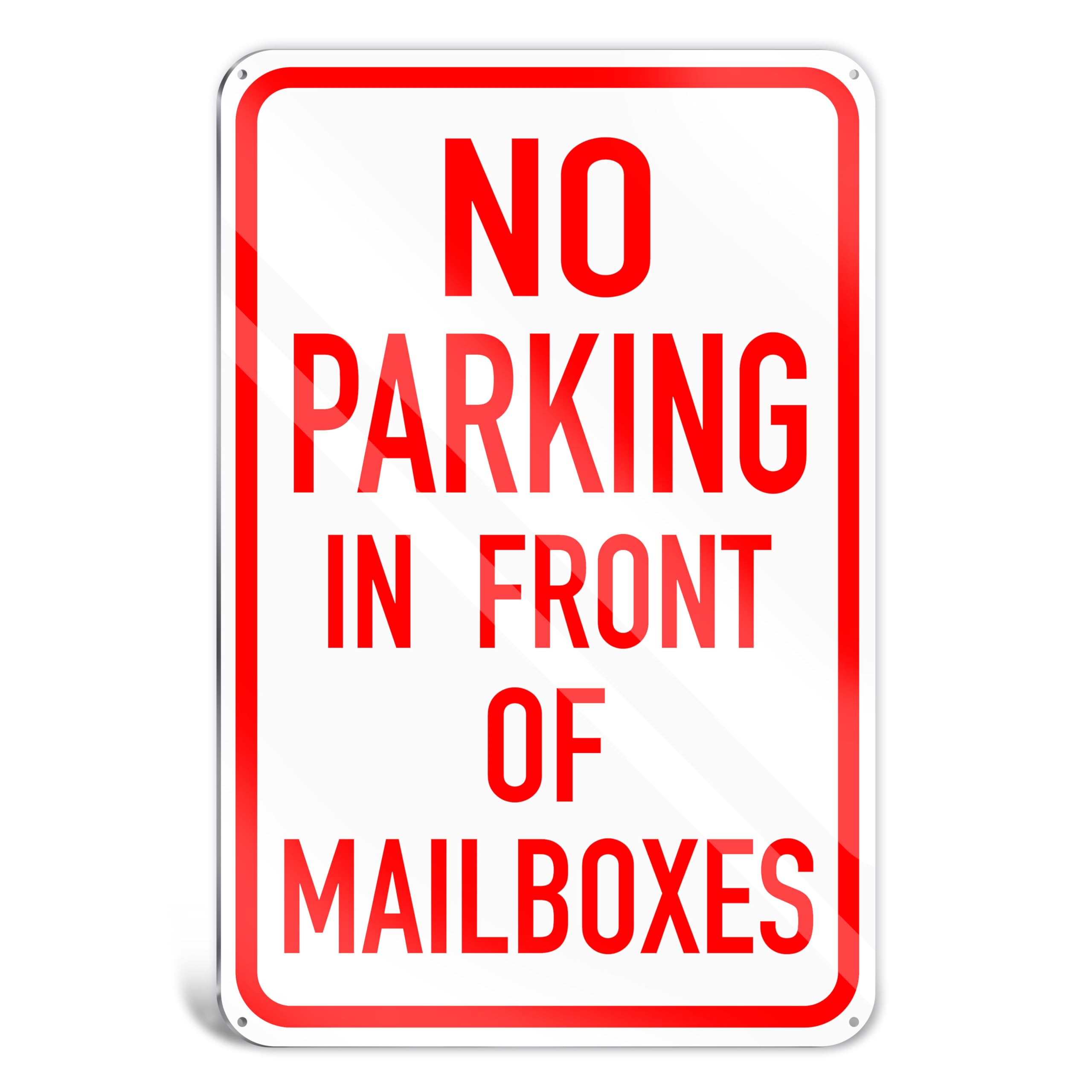 DIMARONGTON no-parking front mailbox sign clearly marks space to prevent obstruction outdoors.