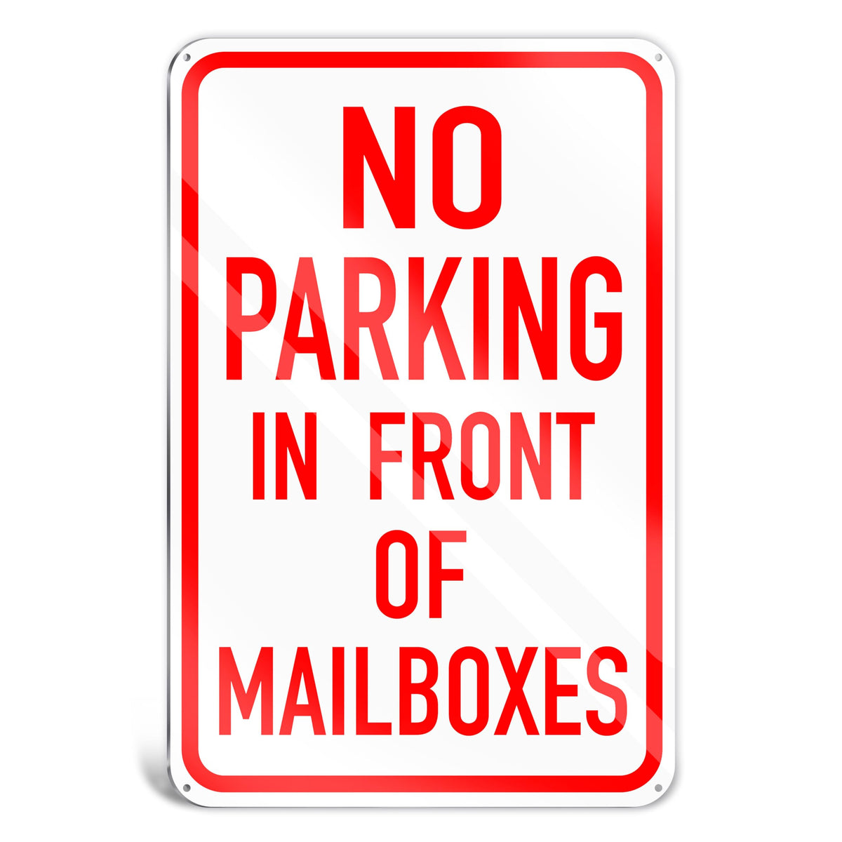 DIMARONGTON no-parking front mailbox sign clearly marks space to prevent obstruction outdoors.