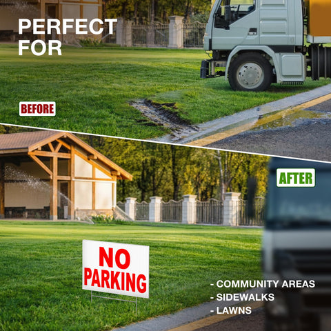 DIMARONGTON no parking sign with stand boosts property boundaries