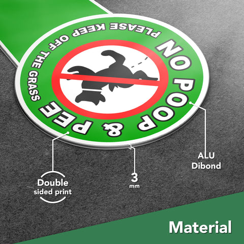 Dimarongton no pet waste icon sign communicates polite reminders to residents