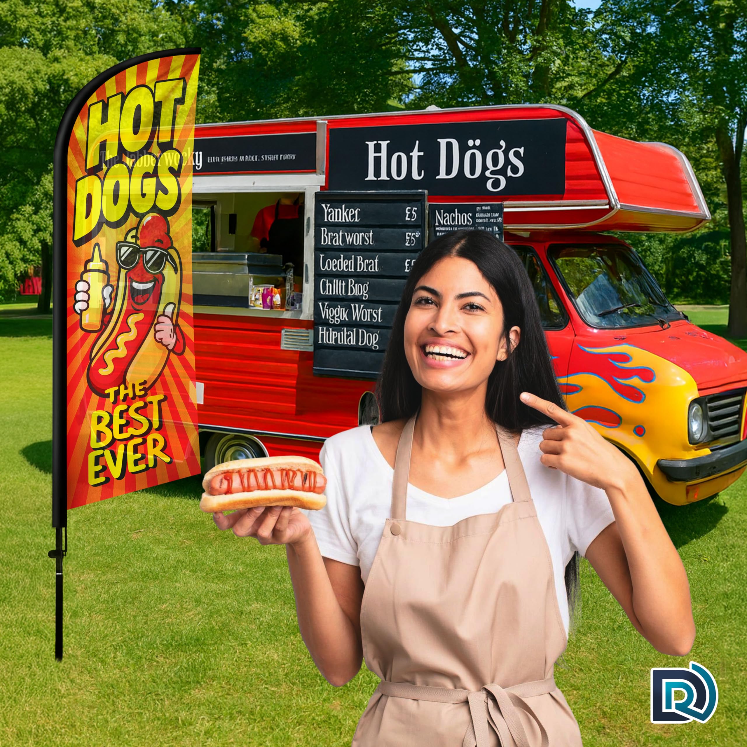 DIMARONGTON outdoor advertising scene demonstrates high visibility for food stands