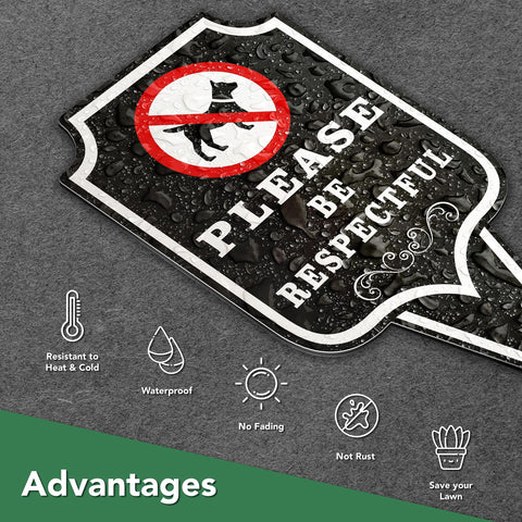 DIMARONGTON Outdoor dog sign emphasizes weather resistance and long outdoor life.