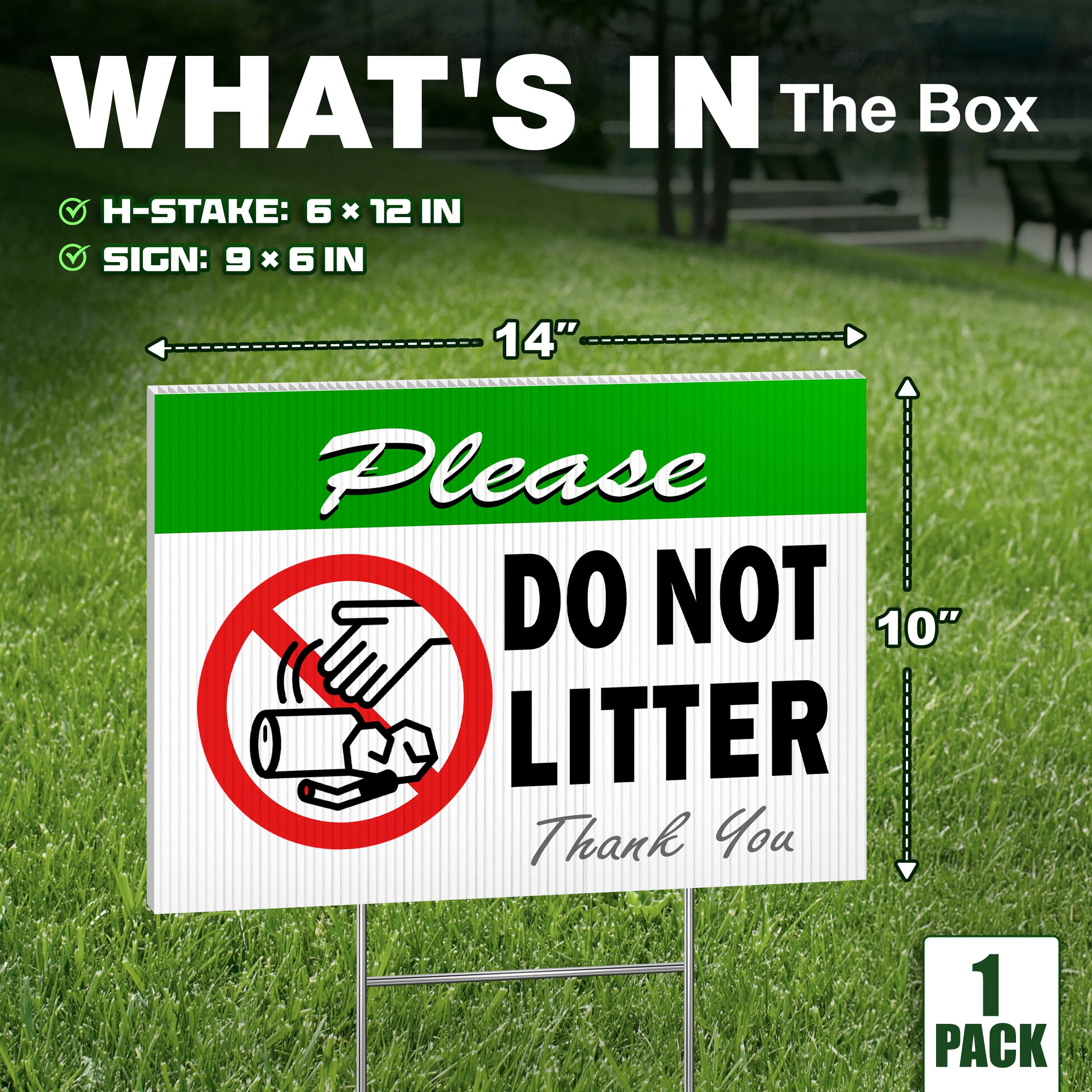 DIMARONGTON Outdoor no dumping sign on coroplast boosts curb appeal while promoting cleanliness