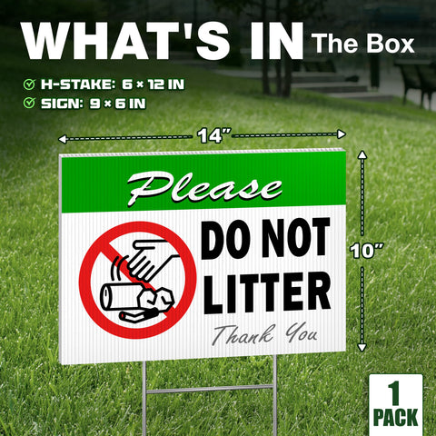 DIMARONGTON Outdoor no dumping sign on coroplast boosts curb appeal while promoting cleanliness