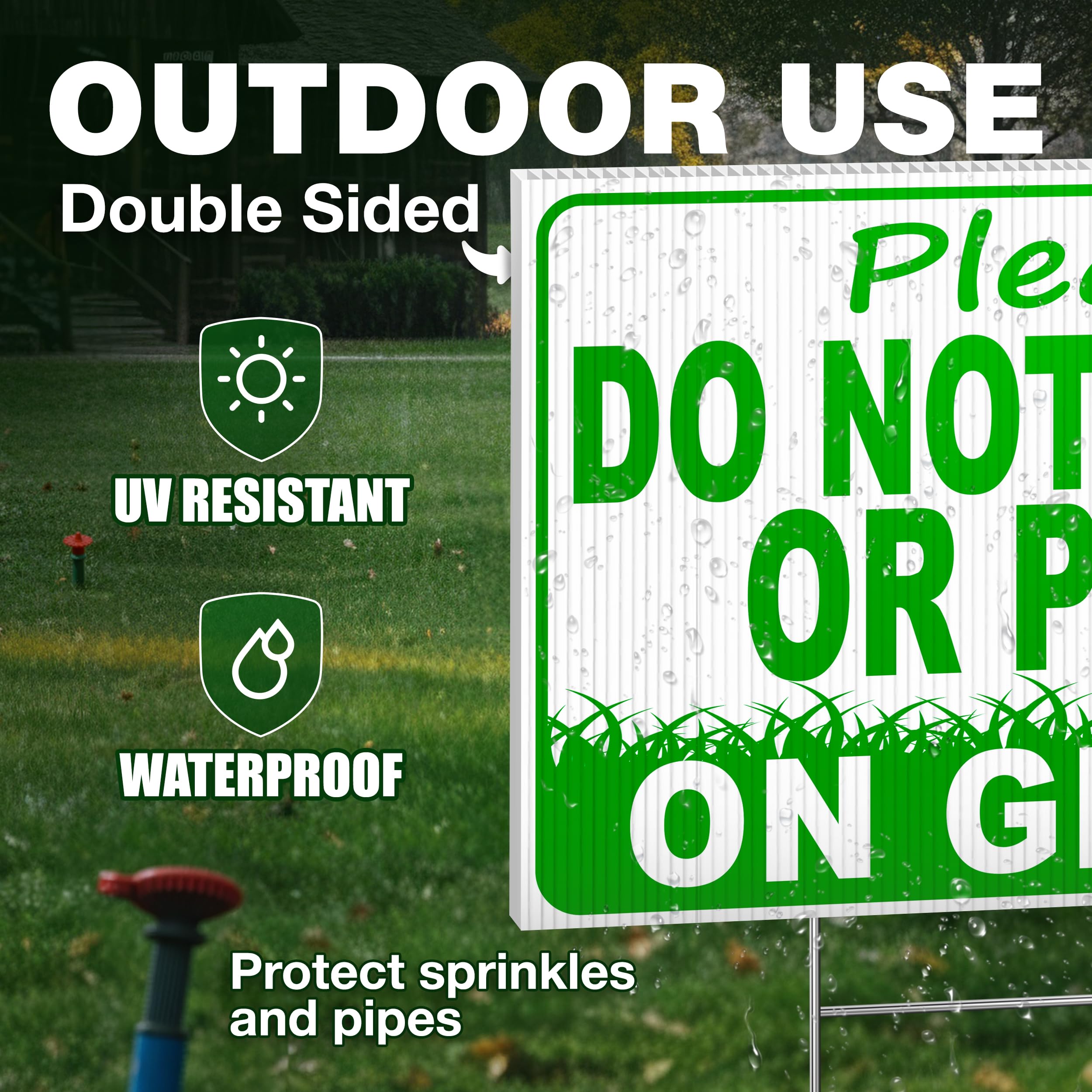 DIMARONGTON outdoor no-parking sign with corrugated plastic, weather resistant.