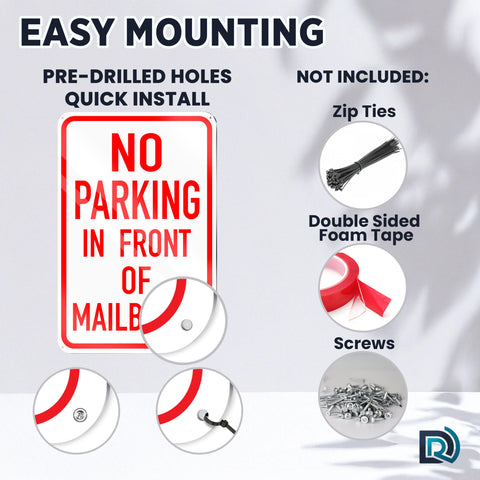 DIMARONGTON weather-resistant sign protects mailbox space in any season.