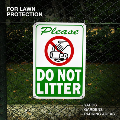 DIMARONGTON outdoor sign helps keep lawns tidy by reducing littering