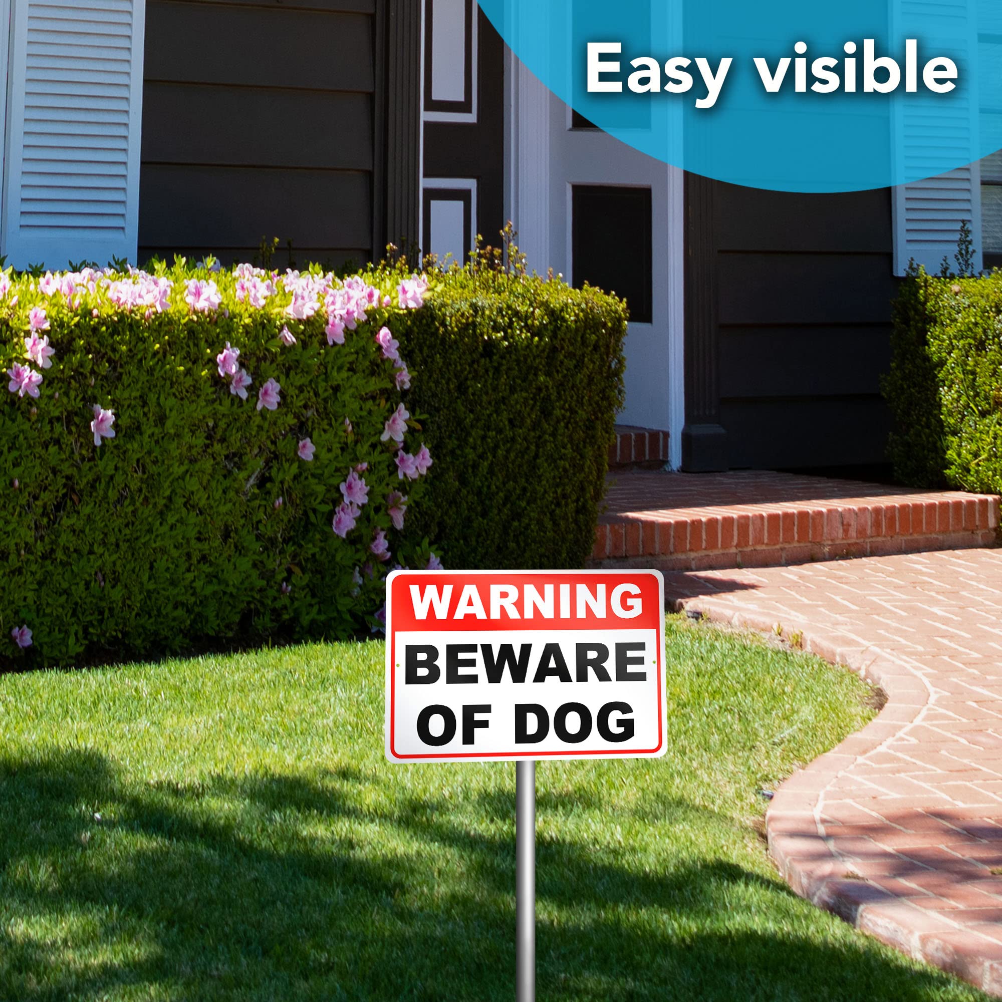 DIMARONGTON 8x12 warning sign details dimensions and ideal placements for property safety.