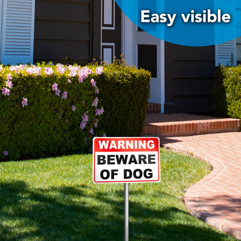 DIMARONGTON 8x12 warning sign details dimensions and ideal placements for property safety.