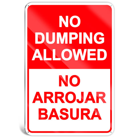 Dimarongton reflective no-dumping sign 8x12 boosts outdoor visibility for private property.
