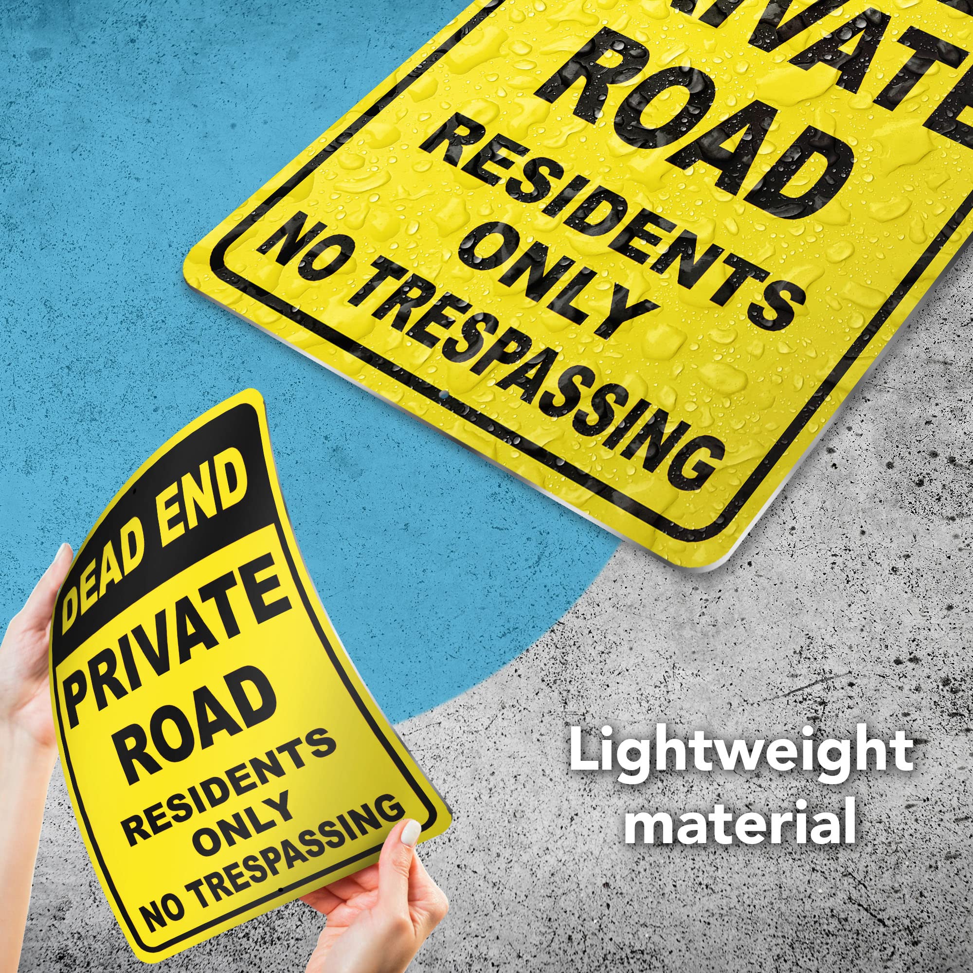 Dimarongton residents only sign with yellow-black design enhances visibility