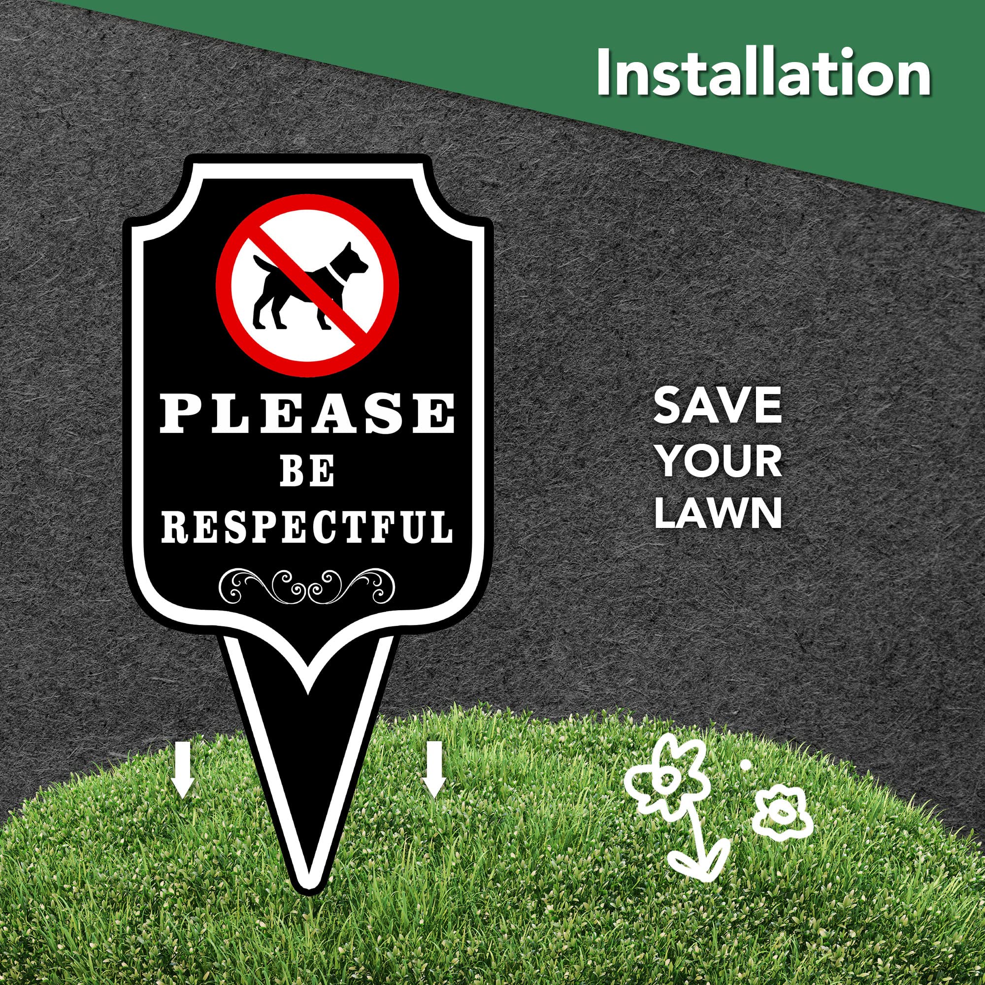 DIMARONGTON Tool-free Ground Install Sign for quick placement.