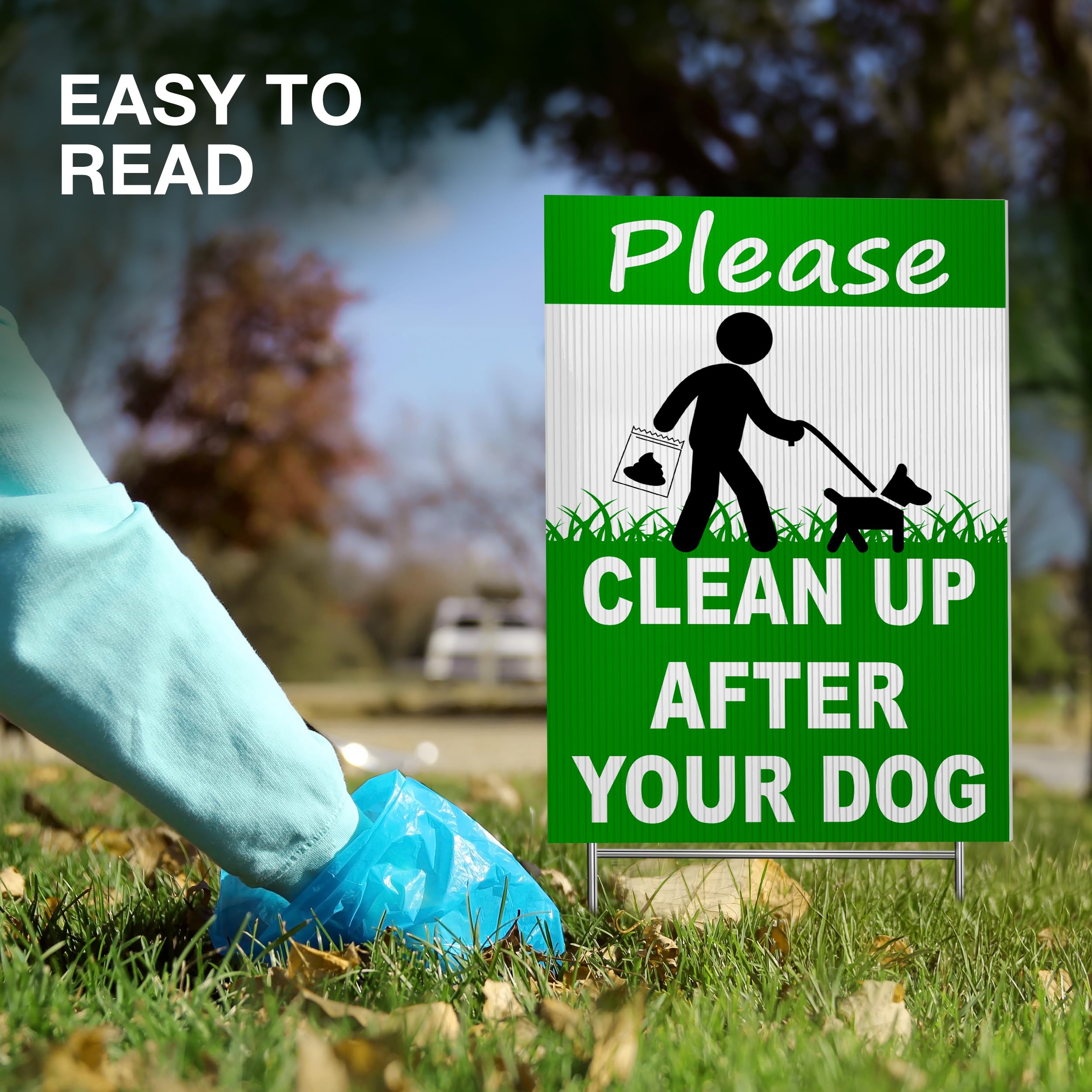 DIMARONGTON outdoor reminder signs support community etiquette and pet cleanup.