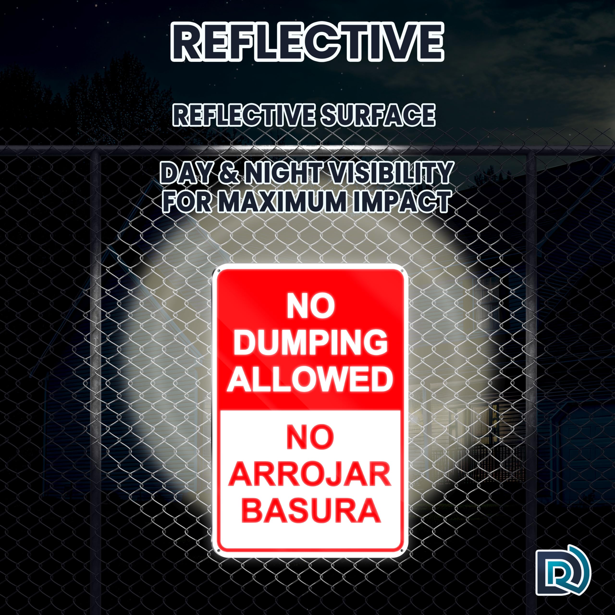 Dimarongton UV fade resistant graphics no-dumping sign keeps messages clear in direct sun.
