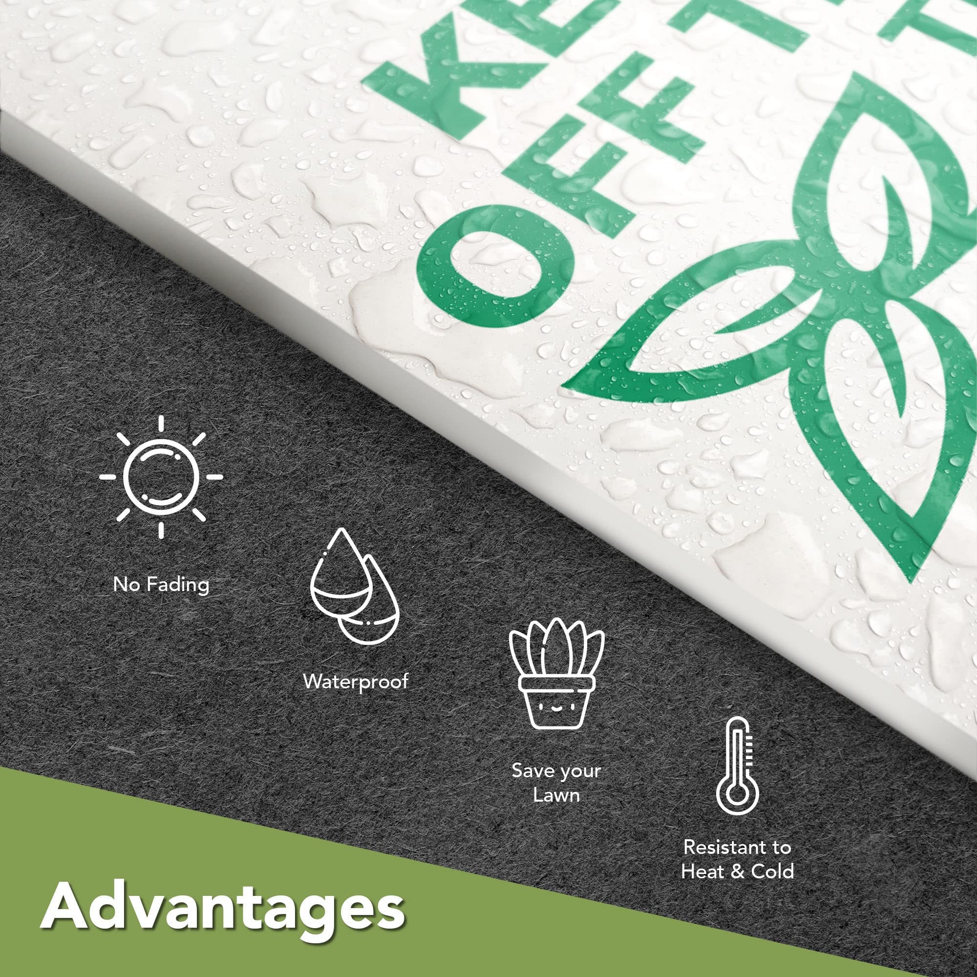 DIMARONGTON UV-resistant lawn sign keeps colors vibrant over time.