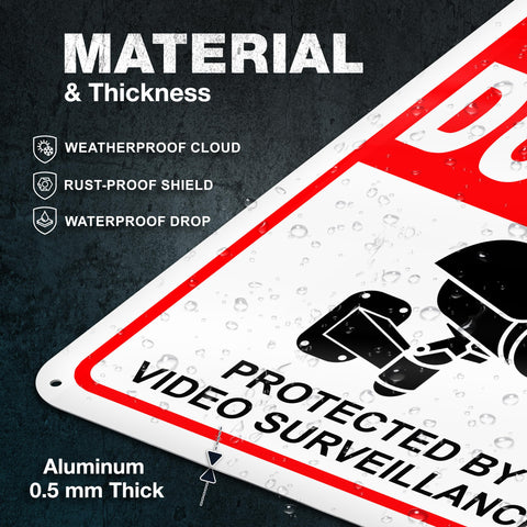 Dimarongton video surveillance messaging sign signals monitored areas.