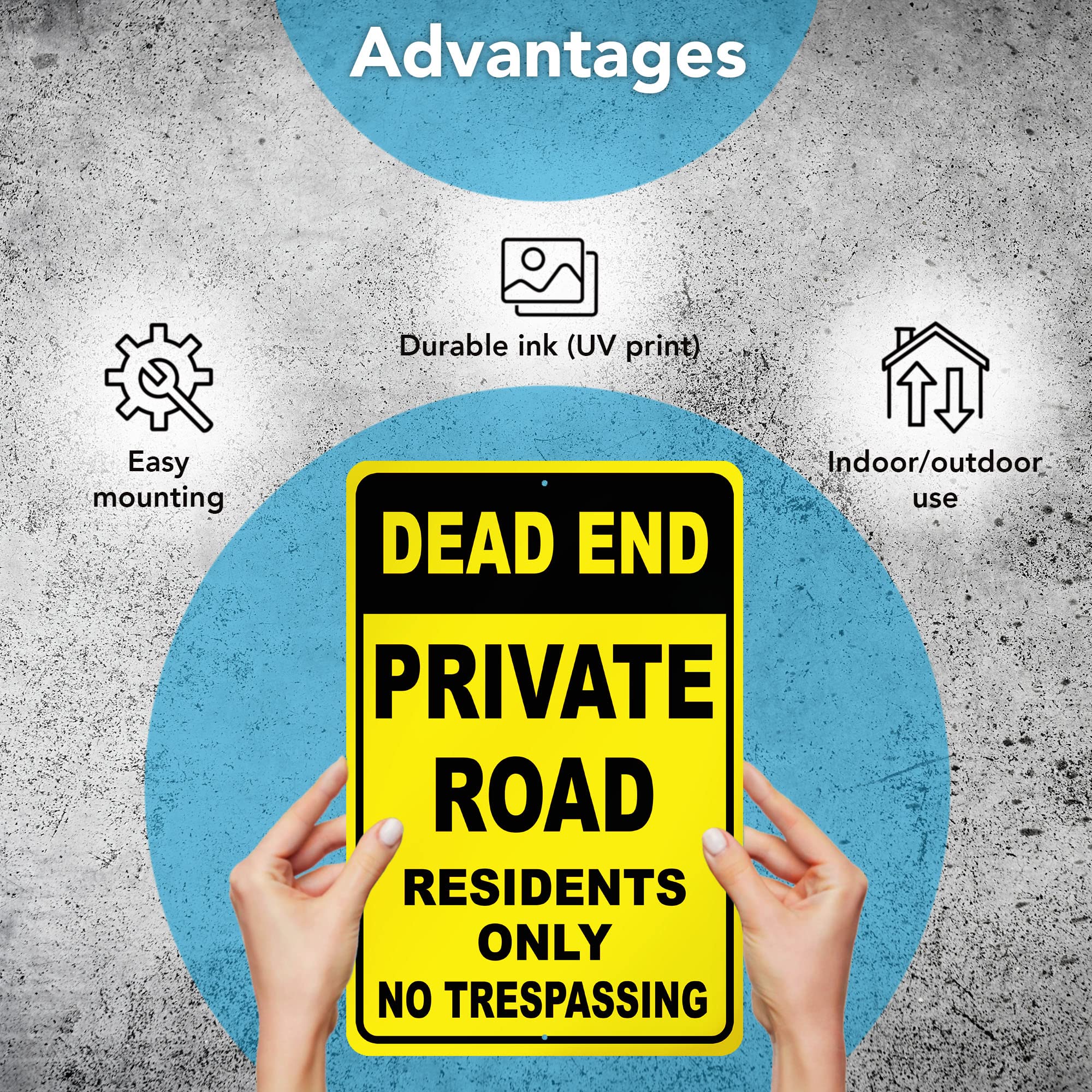 Dimarongton weatherproof sign resists UV and weather for long life