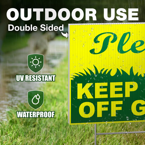Dimarongton yard sign set ready for outdoor use on lawns.
