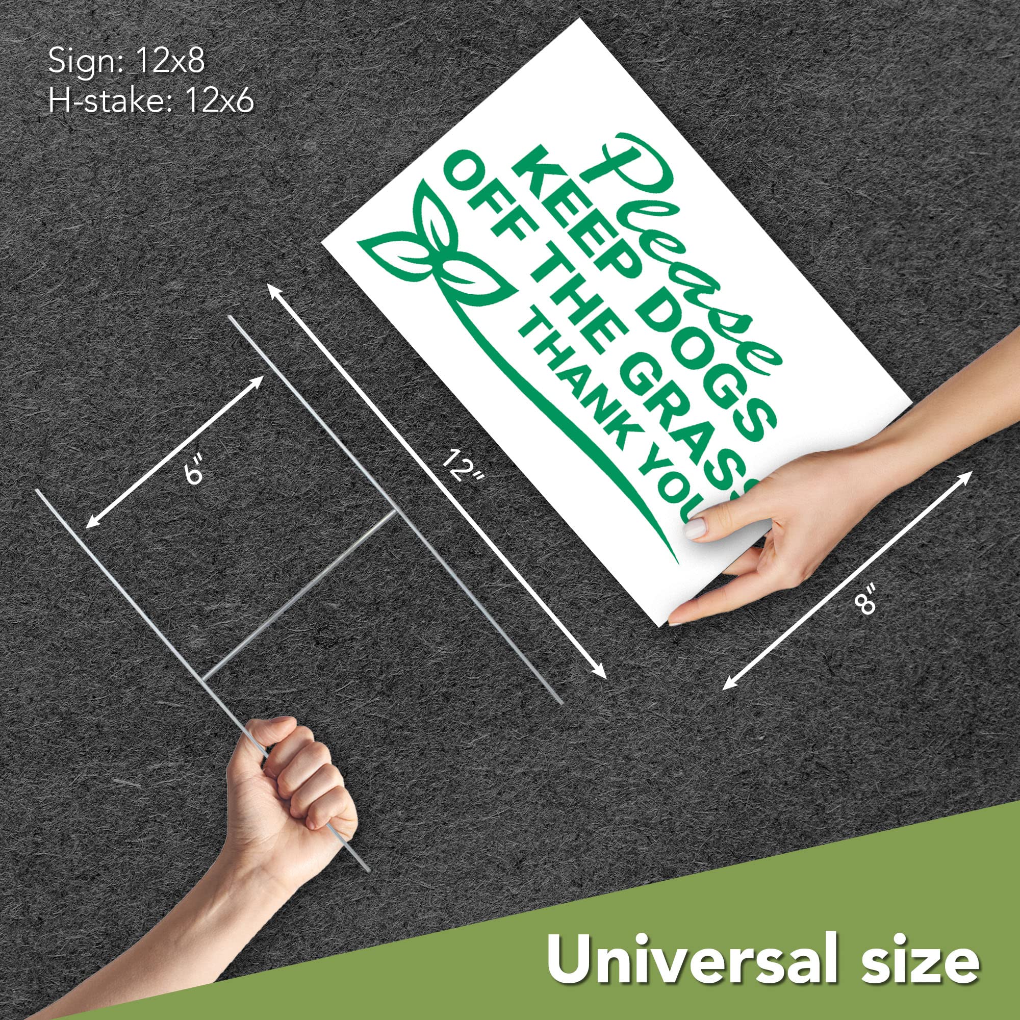 DIMARONGTON yard sign with stakes included for fast, tool-free setup.