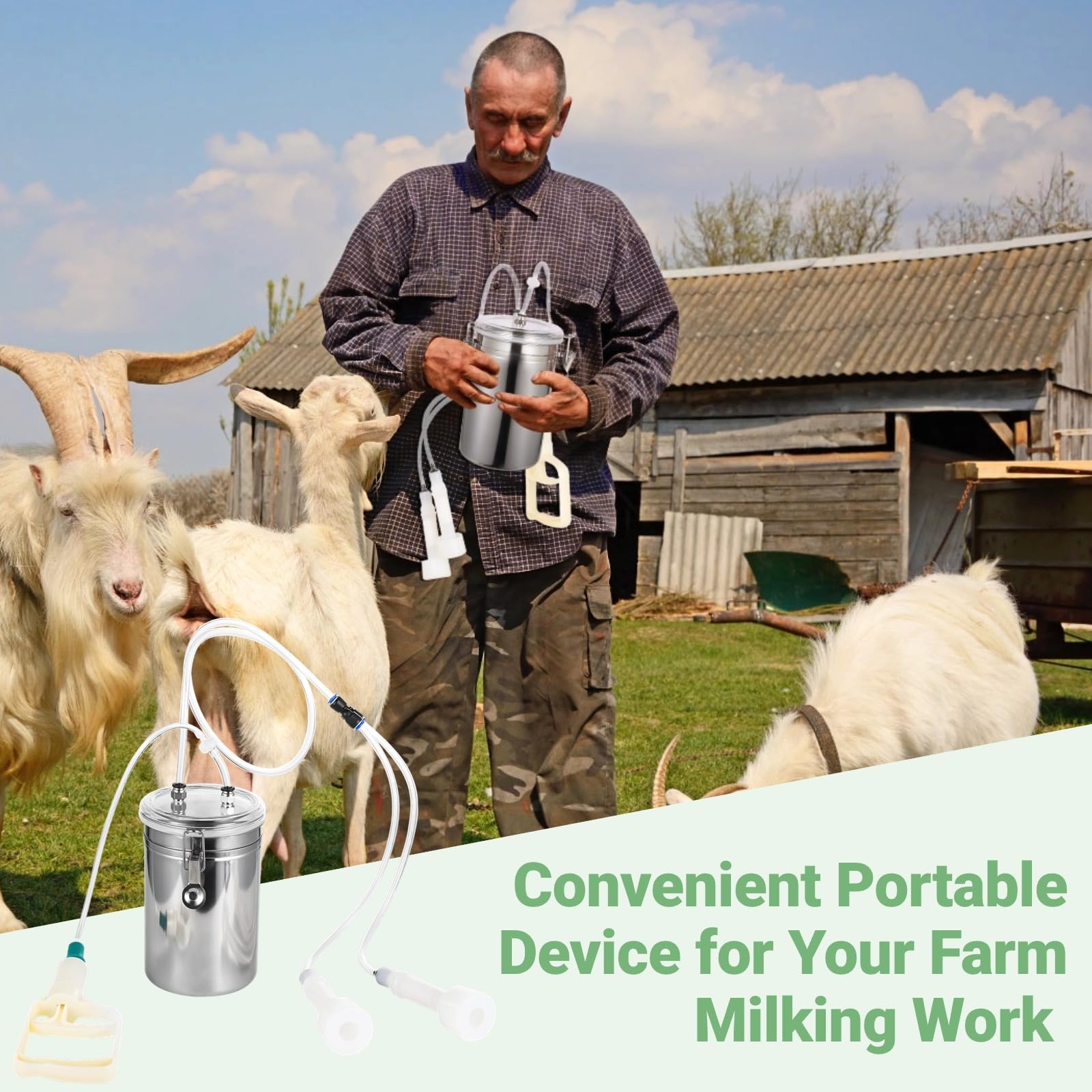 DIMEGON sheep and cow milking machine for versatile farm use