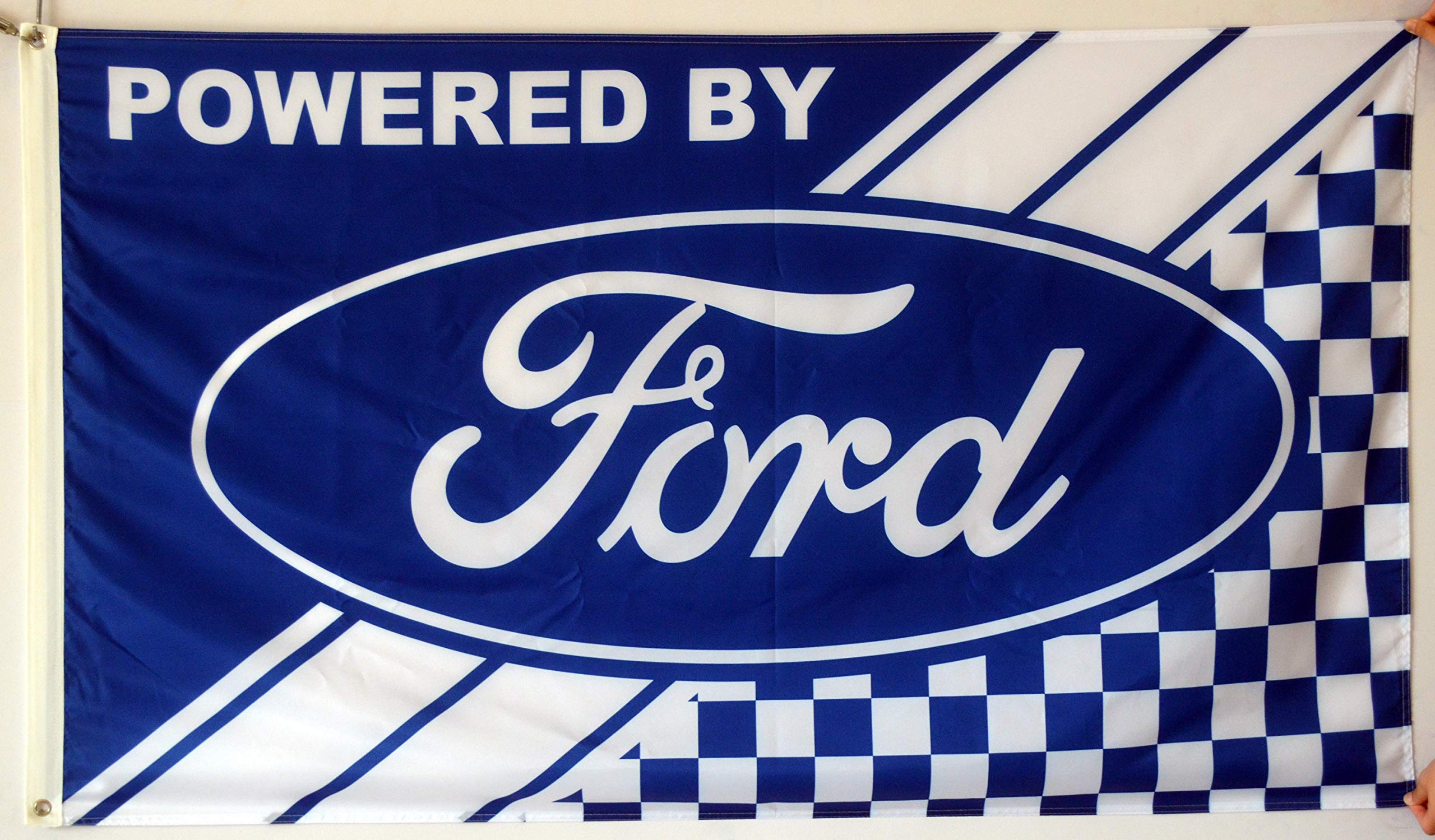 Dimike Ford SVT performance flag banner for garage or man cave decor with bold graphics.