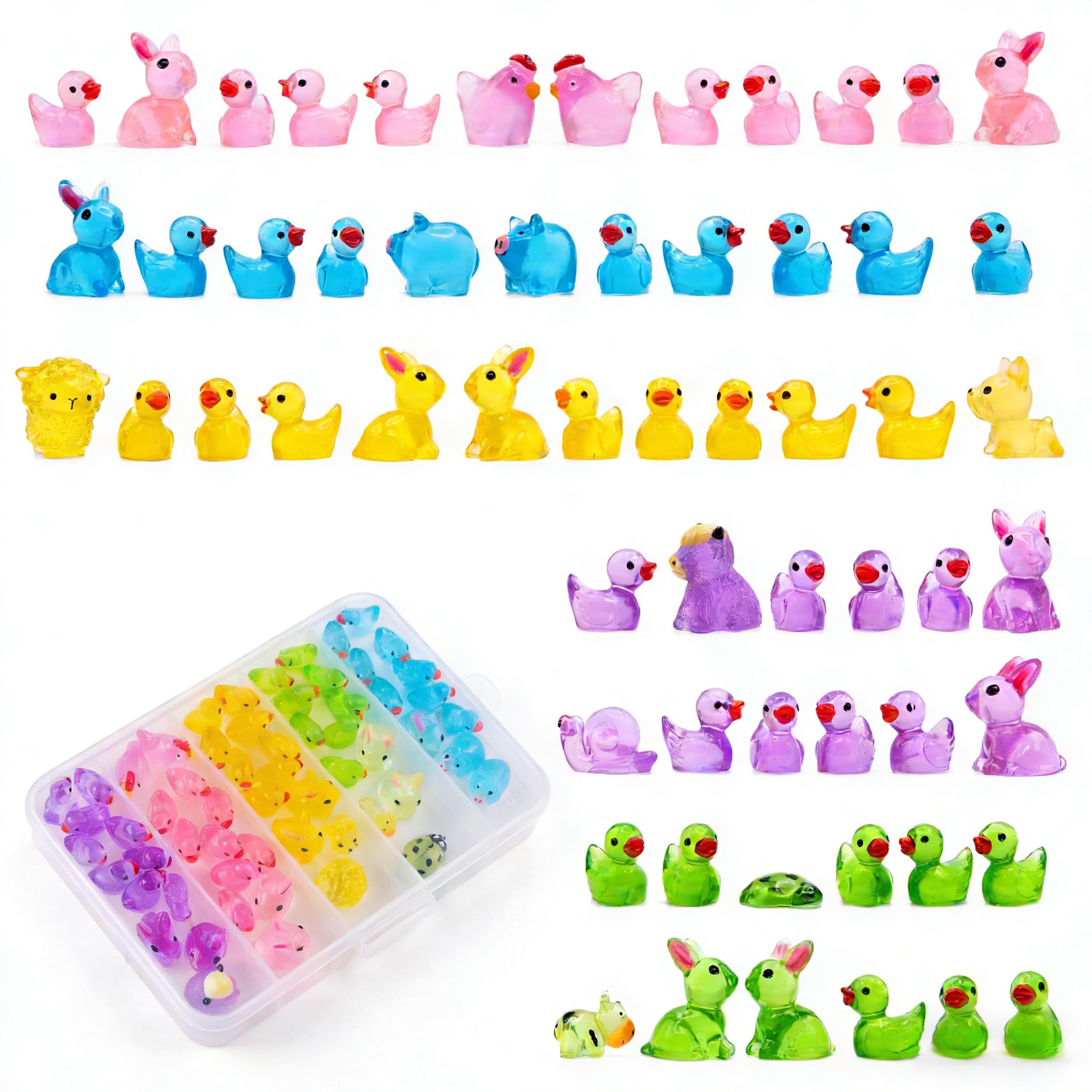 Dimili ducks mini figures for garden decor and playful tabletop scenes.