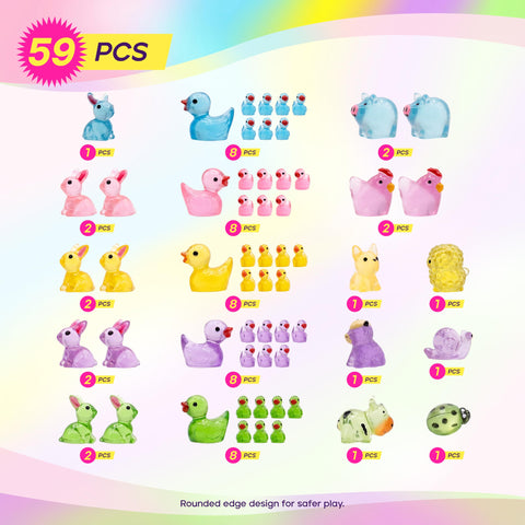Dimili Easter bunny figures brighten baskets and festive tabletops.