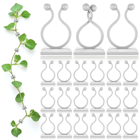 DIMROM clear plant clips set for indoor climbing plants with discreet visibility