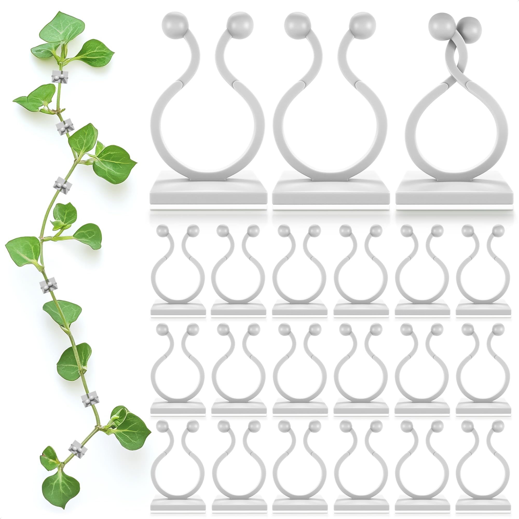 DIMROM clear plant clips wall setup for easy vine support indoors