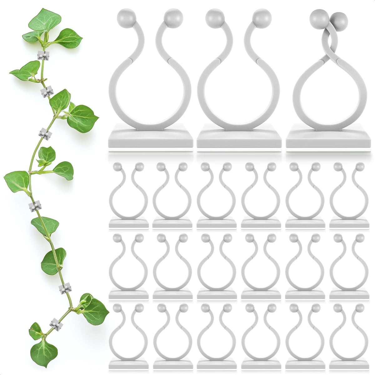 DIMROM clear plant clips wall setup for easy vine support indoors