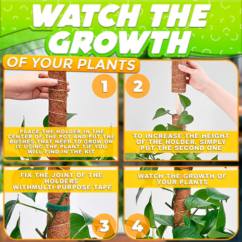 DIMROM moss pole compatible with monstera, pothos, philodendron for climbing.