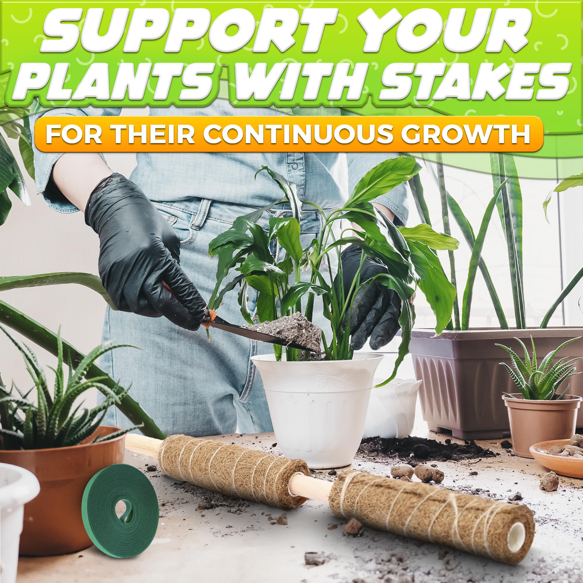 DIMROM stackable design allows building taller supports as plants mature.