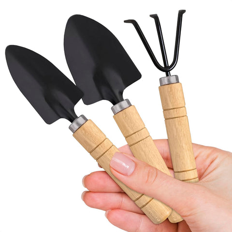 DIMROM small trowel with wooden handle for precise potting
