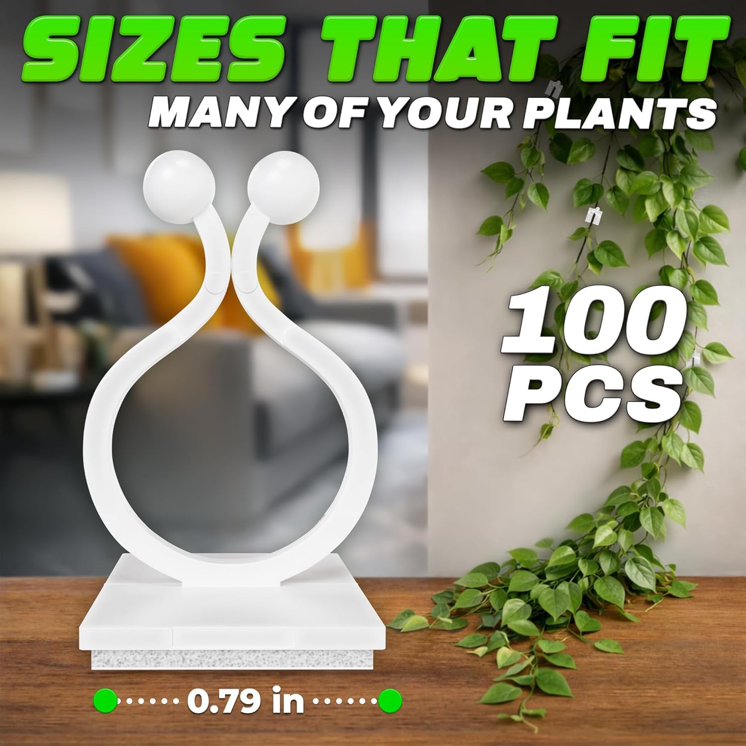 DIMROM plant clips with sticky mount enable quick secure installation