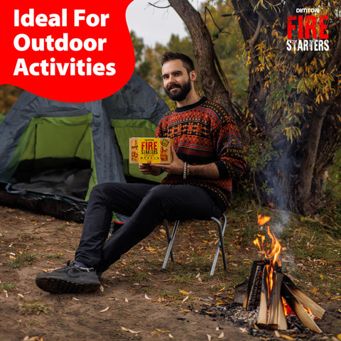All-weather DIMTORI fire starter works with damp or dry wood