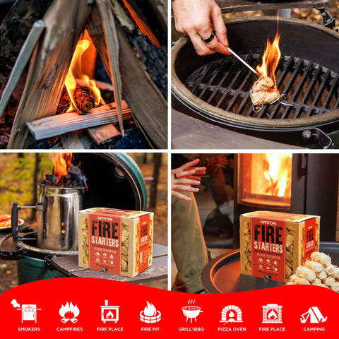 DIMTORI pizza-oven fire starter enables quick ignition for pizza prep.