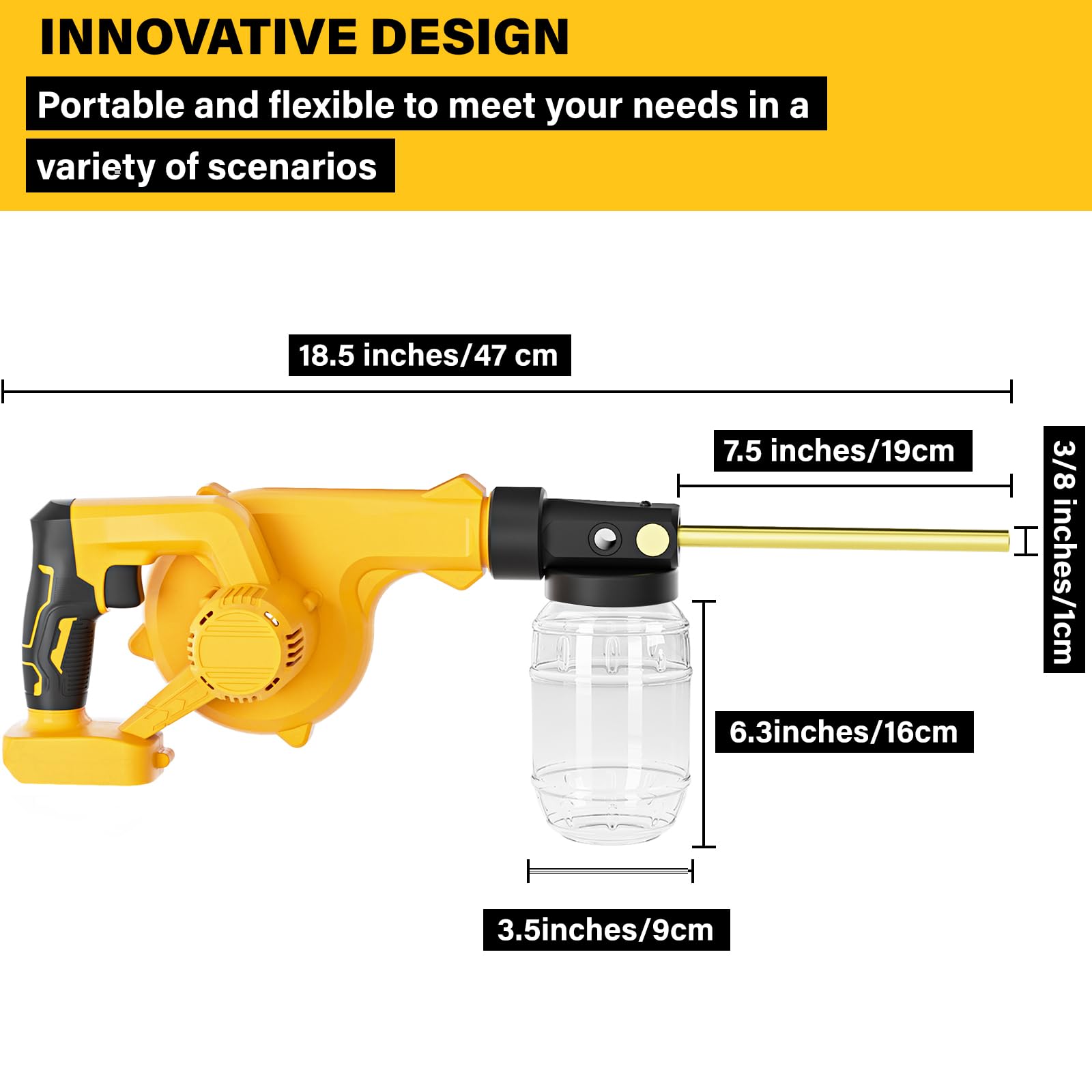 Dinftin ergonomic anti-slip handle minimizes hand fatigue
