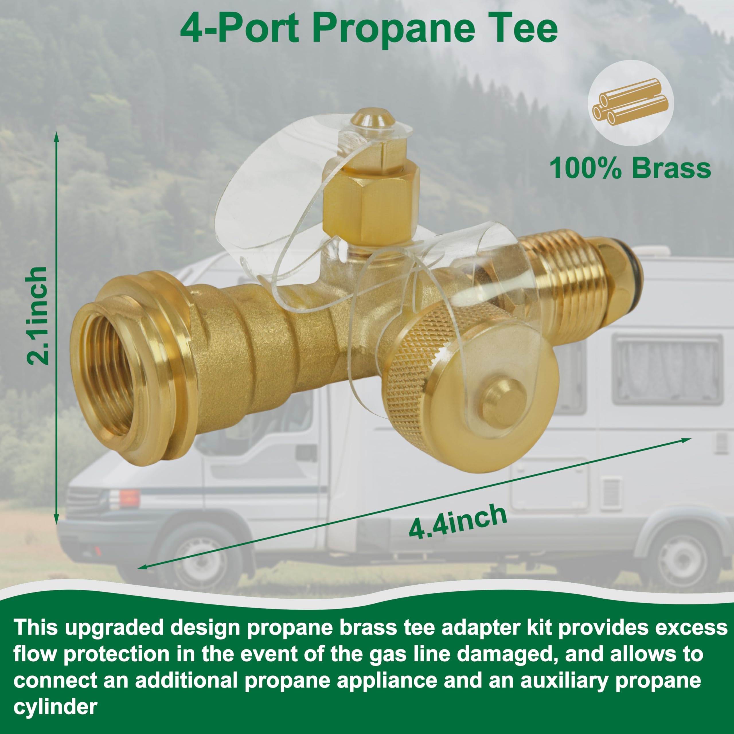 Dingbaayee 5ft propane hose for extending auxiliary cylinders during camping trips.