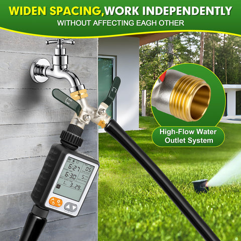 DINGBAI brass outdoor splitter offers durable, weather-resistant performance.