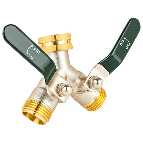 DINGBAI hose splitter 2-way for versatile water distribution with full flow.