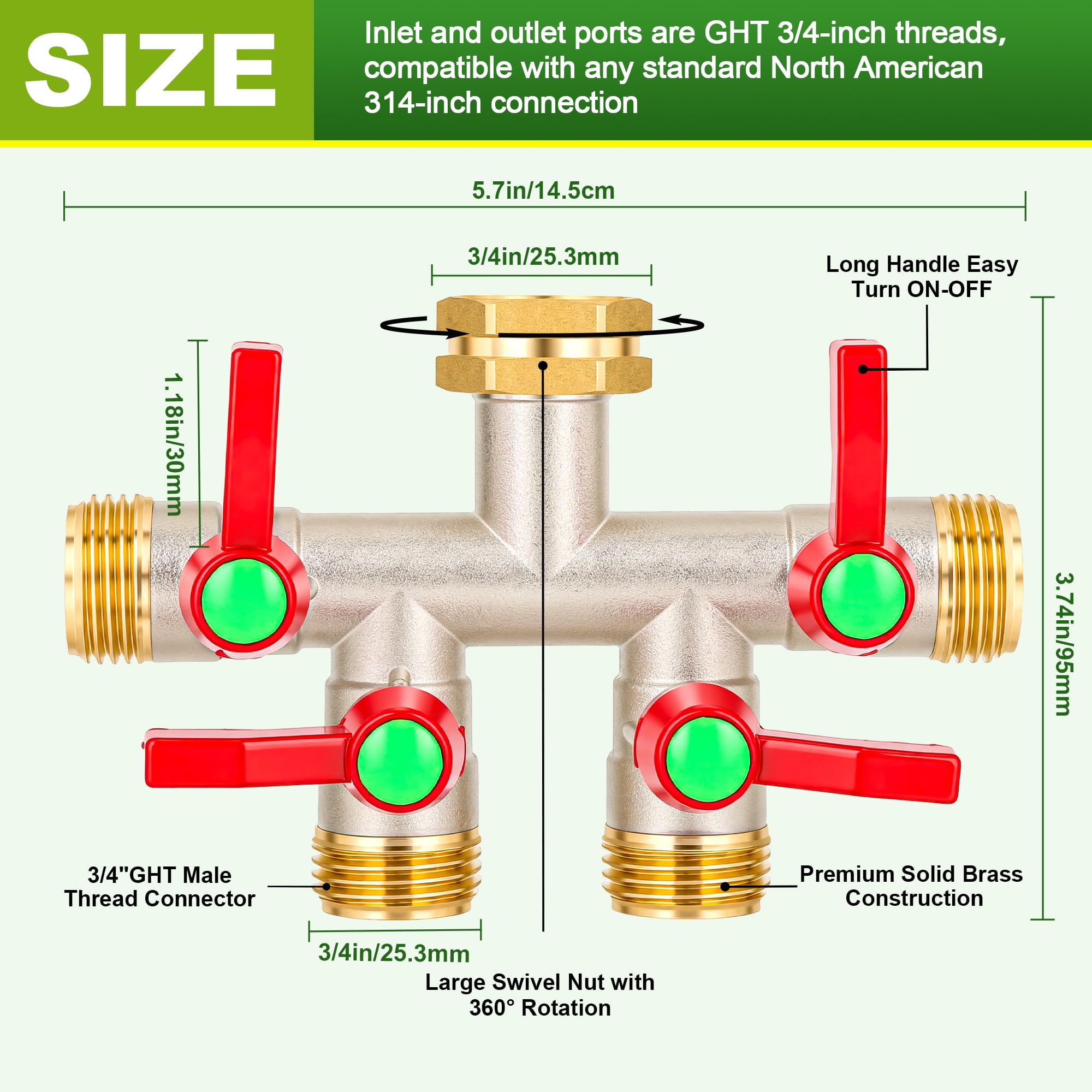 DINGBAI brass construction with weatherproof finish for outdoor use