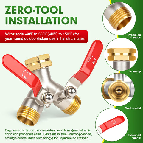 DINGBAI hose splitter enables quick, tool-free installation