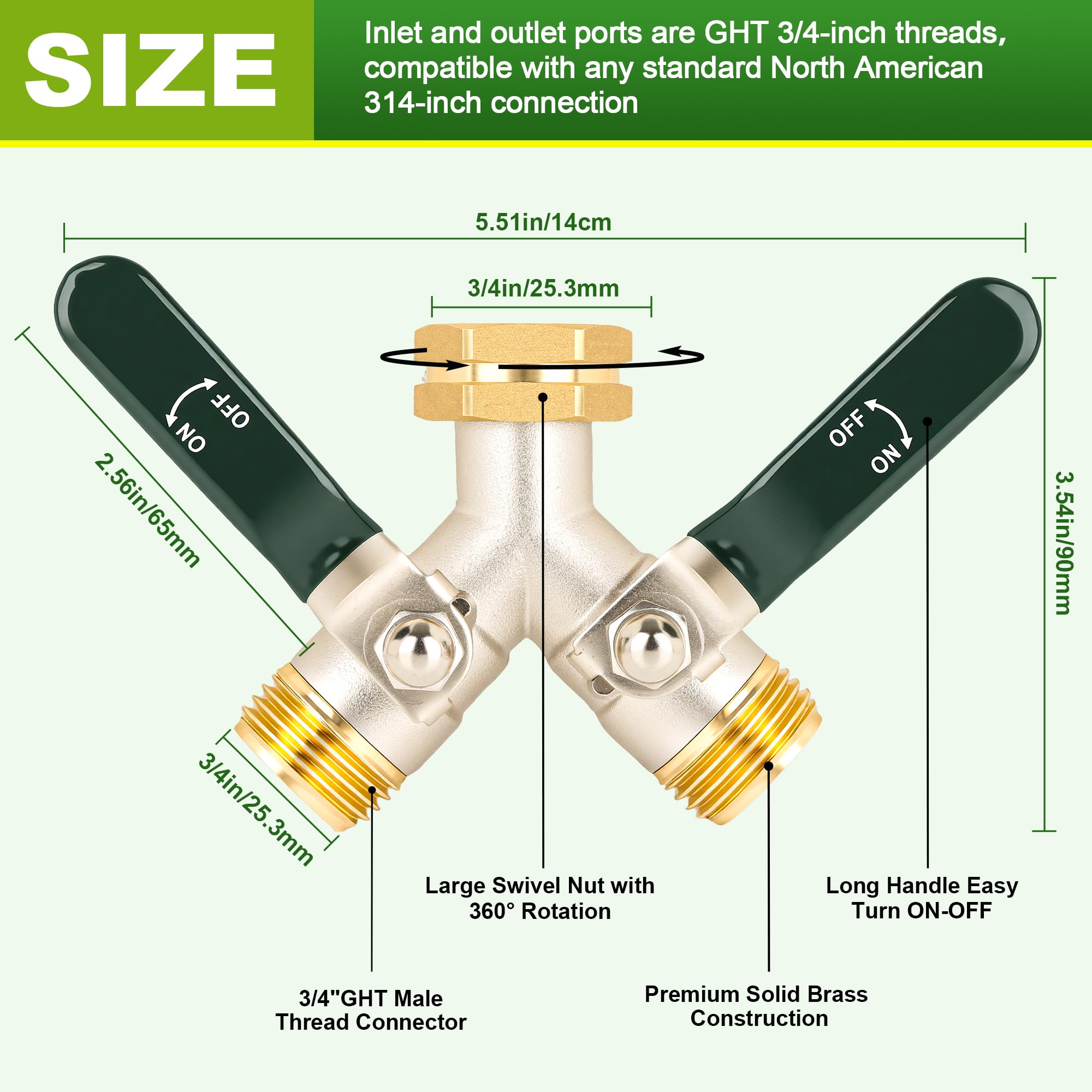 DINGBAI full-flow valve design keeps water flowing unobstructed to each outlet.