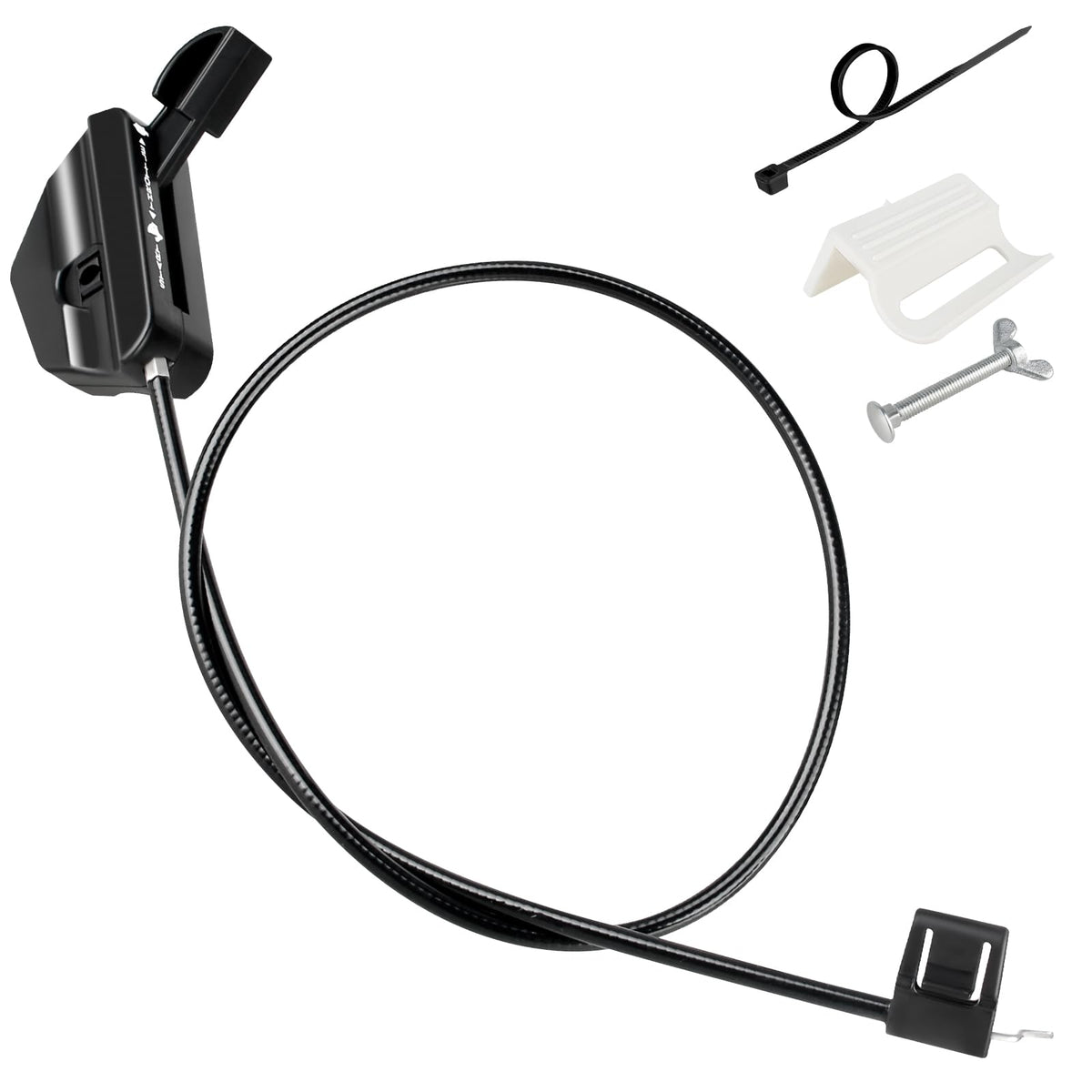 Dinlon 49447 lawn spreader cable assembly on bench for precise control during spreading
